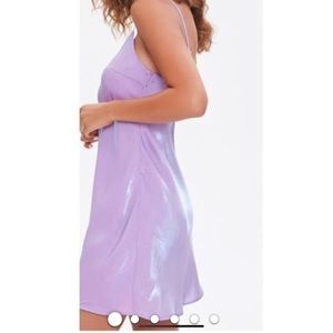 shiny lilac purple dress